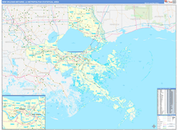 New-Orleans-Metairie Basic<br>Wall Map